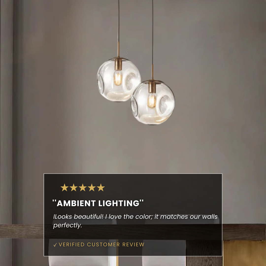 Savora Glass Pendant Light | Minimalist Design for Living Room Lighting