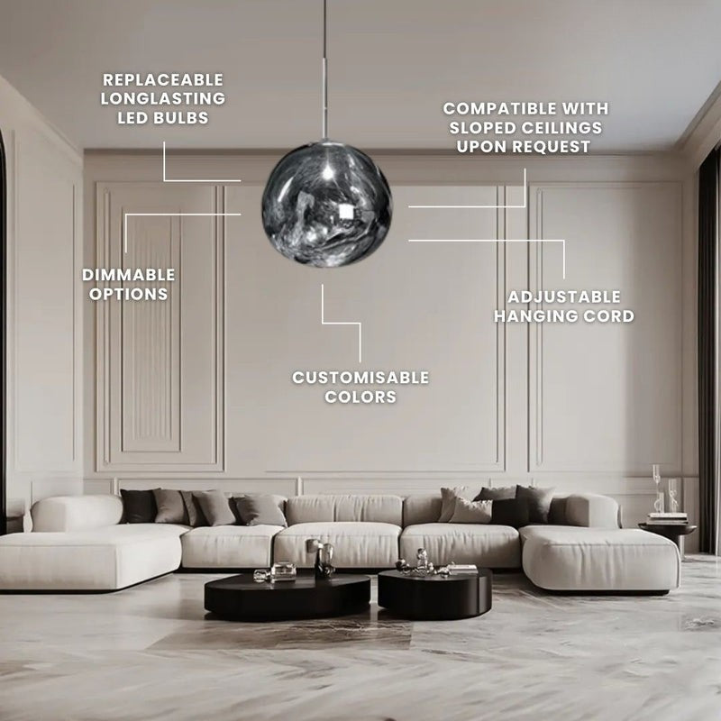 Luna Pendant Light | Handmade Acrylic, Modern Dining Lighting