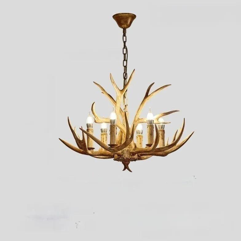 Alpine Antler Chandelier | Solid Wood, Dimmable LED Lighting for Dining Room 6