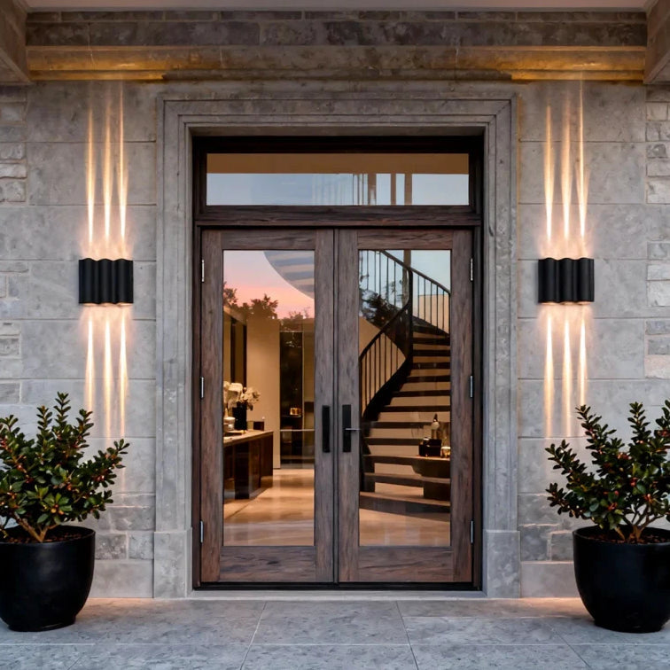 Aluma Wave Outdoor Wall Light | Black Modern Design, IP65 Waterproof 1
