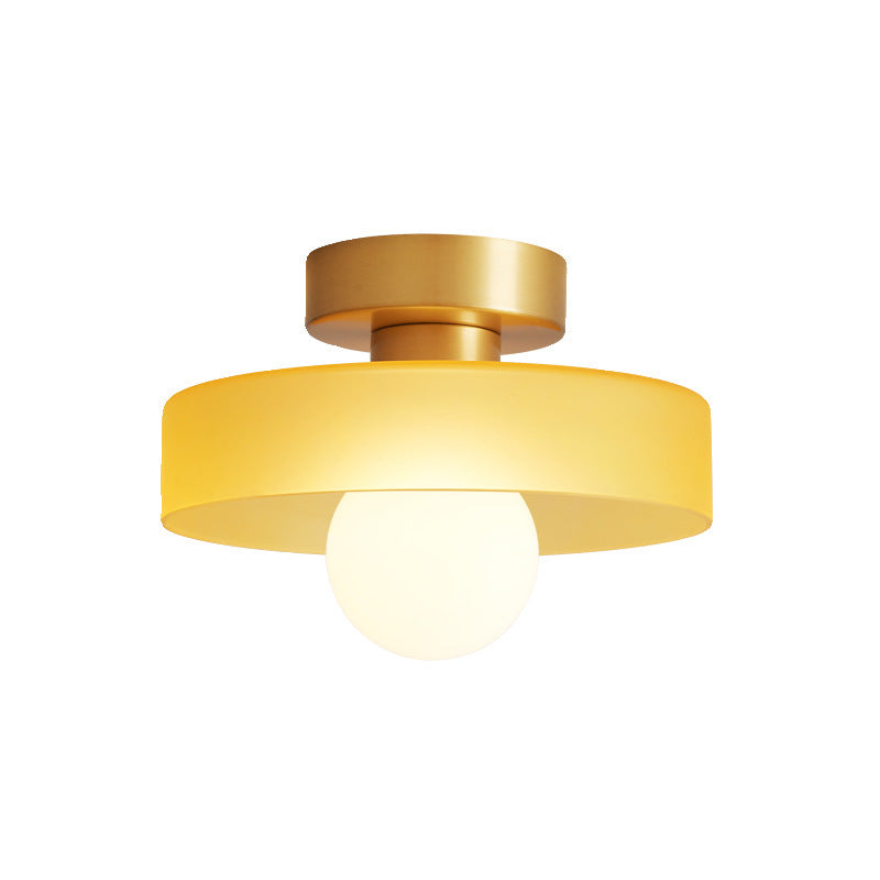 Bauhaus Flush Mount Ceiling Light | Glass, Dimmable LED 8