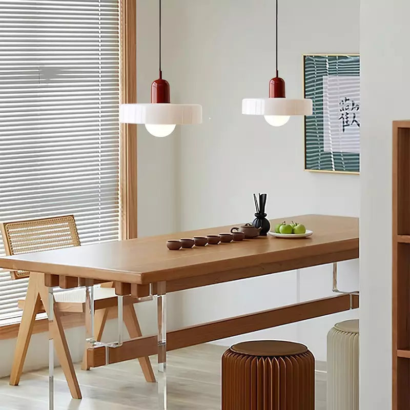 Bauhaus Pendant Light | Colored Glass, Adjustable Height, Modern Kitchen Pendant Lighting 5