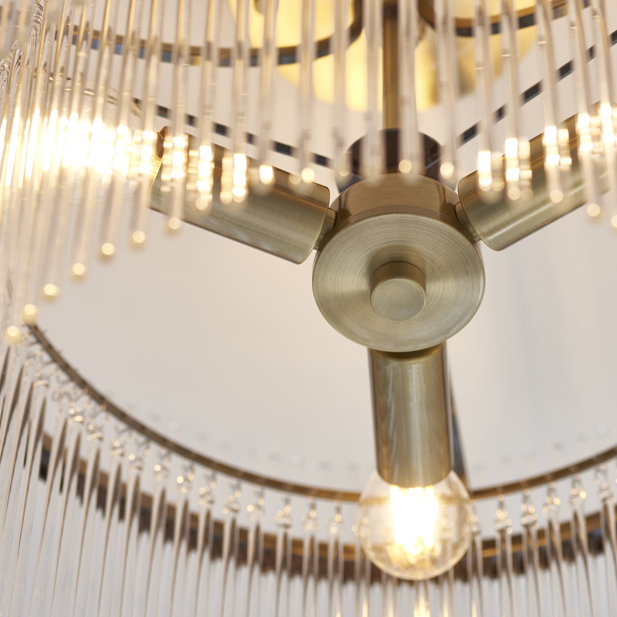 Elysian Marietta Light Fixture | Antique Brass, Clear Glass Flush Mount Ceiling Light 4