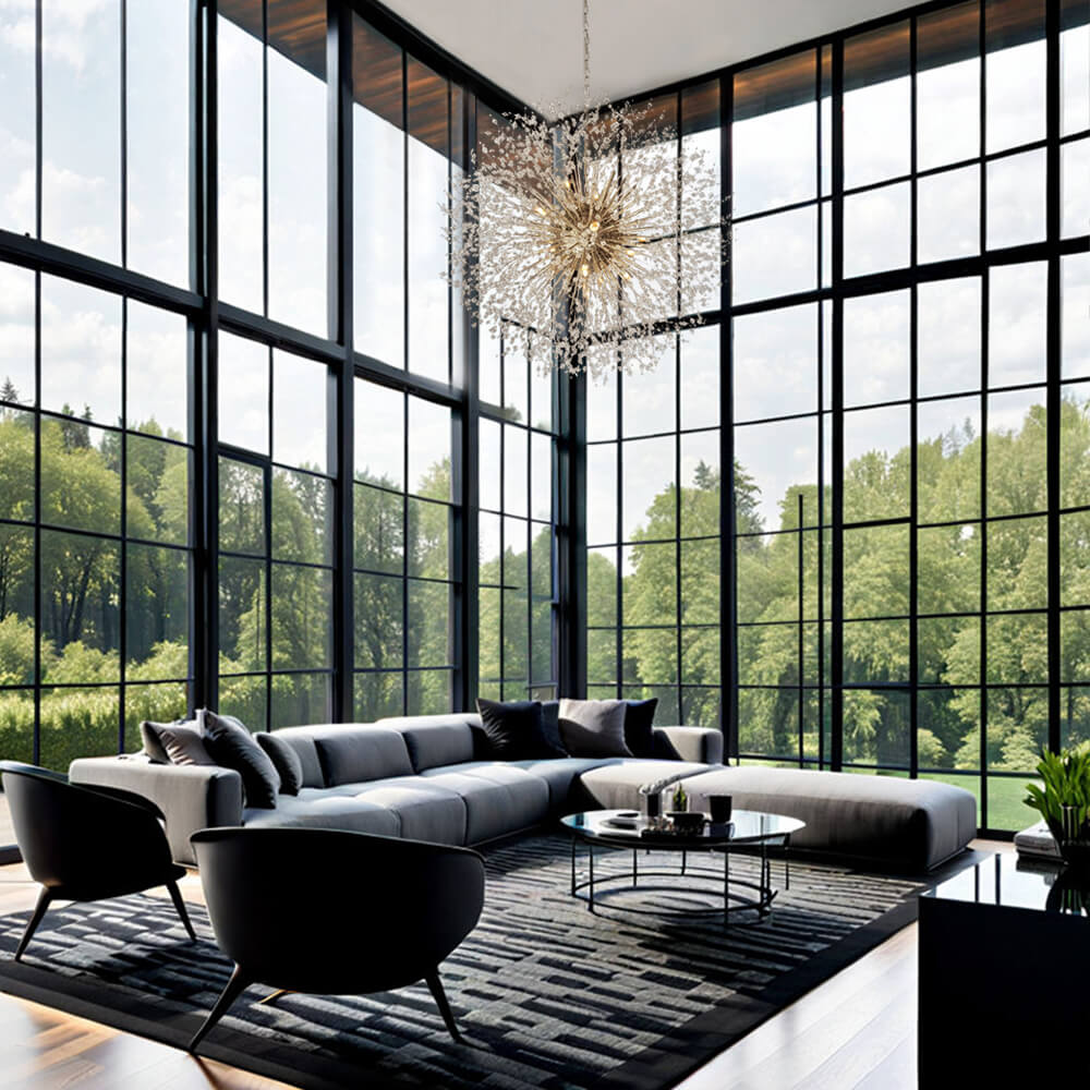 Fuego Chandelier | Oversized Sputnik, Brass Finish 2