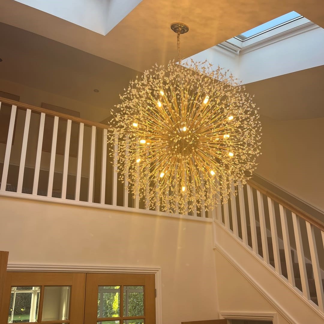 Fuego Chandelier | Oversized Sputnik, Brass Finish 3