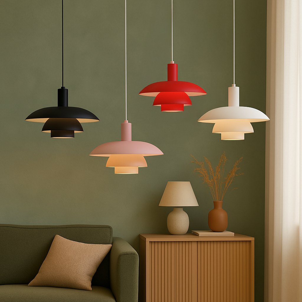 Iris Black Pendant Light | Scandinavian Design, LED 5