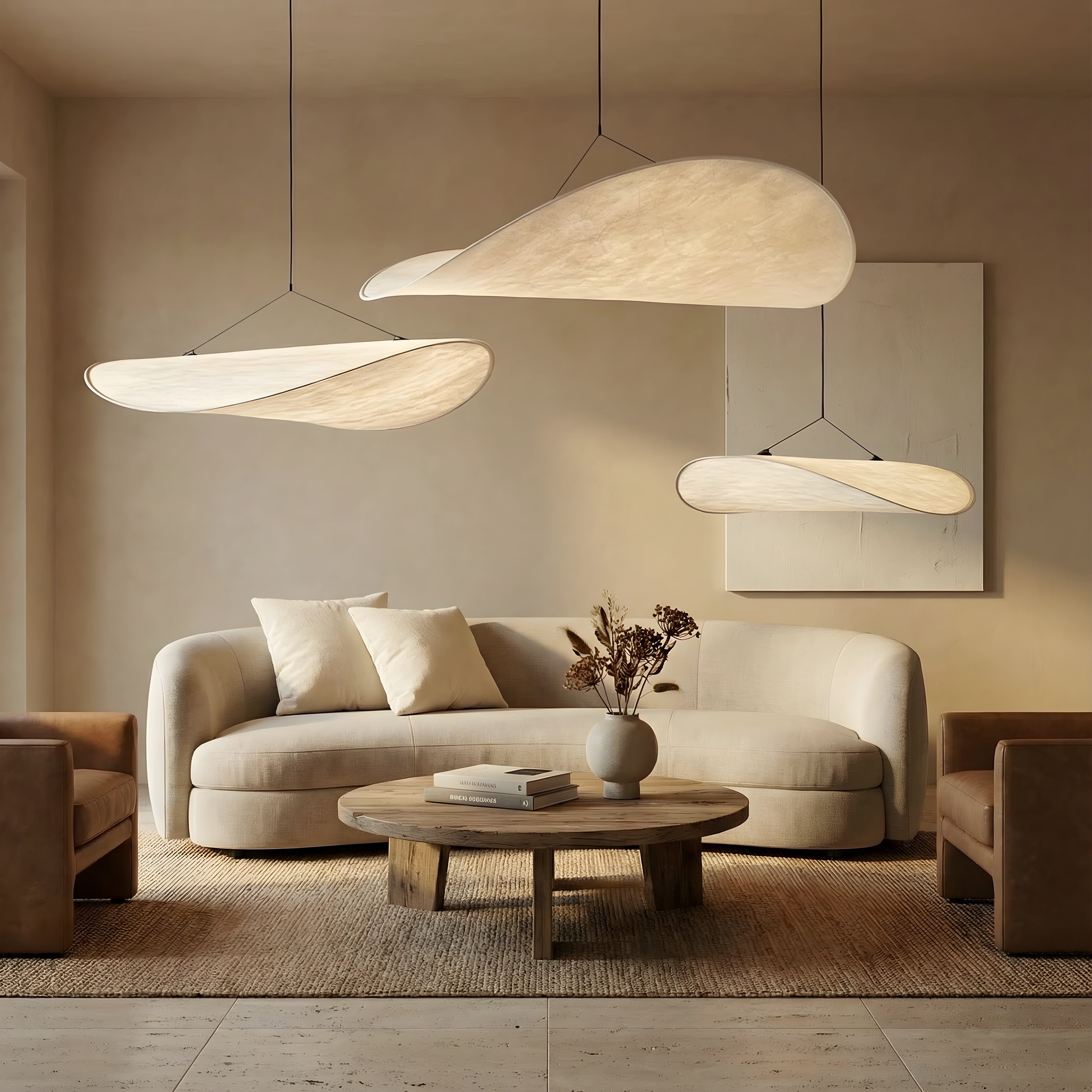 Javari Black Pendant Light | Silk Shade, Minimalist Design 2