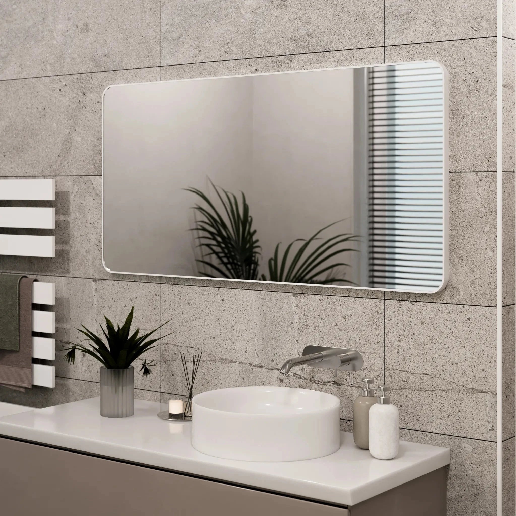 Jett Slim Frame Mirror | High-Quality Glass, Rotatable Design 11