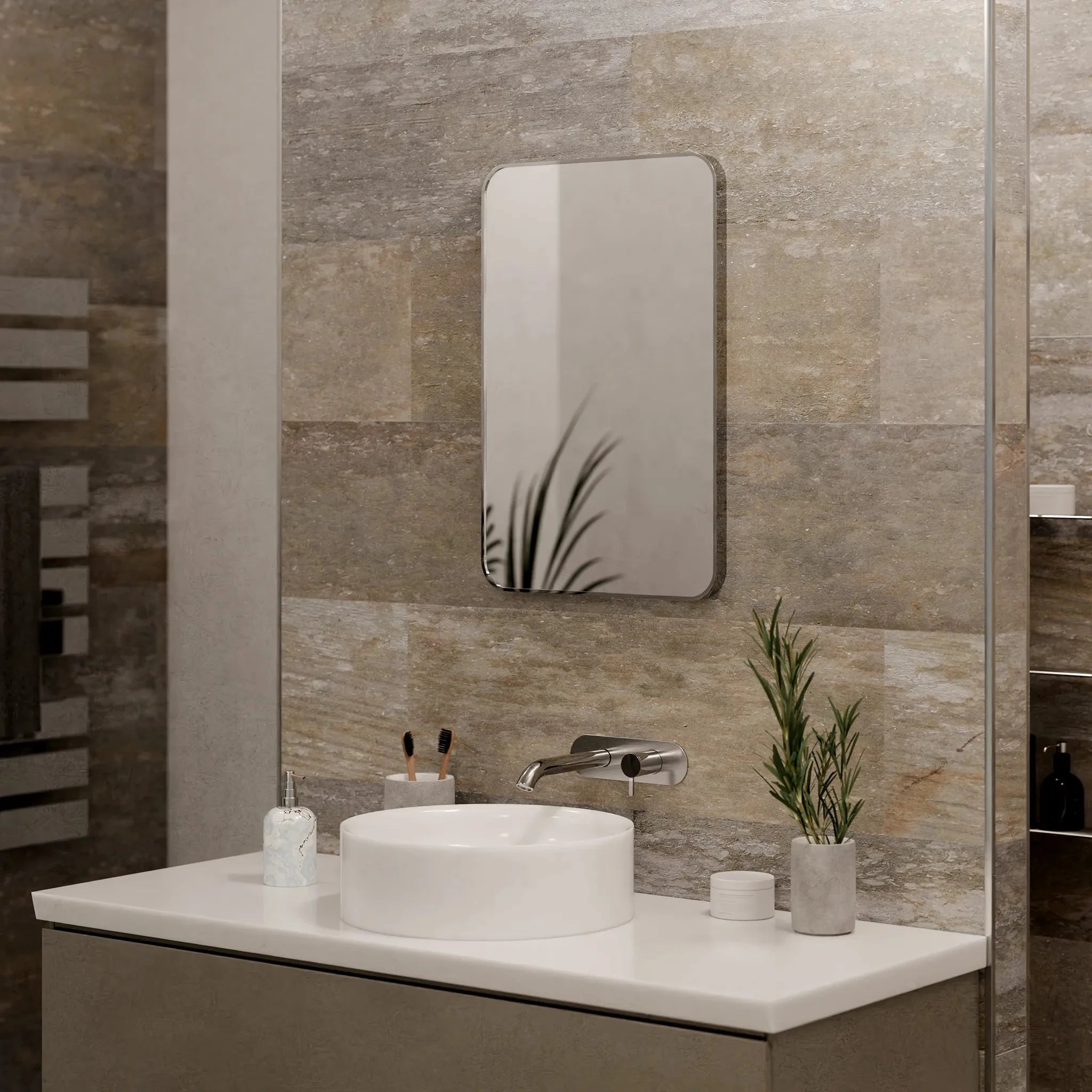 Jett Slim Frame Mirror | High-Quality Glass, Rotatable Design 17