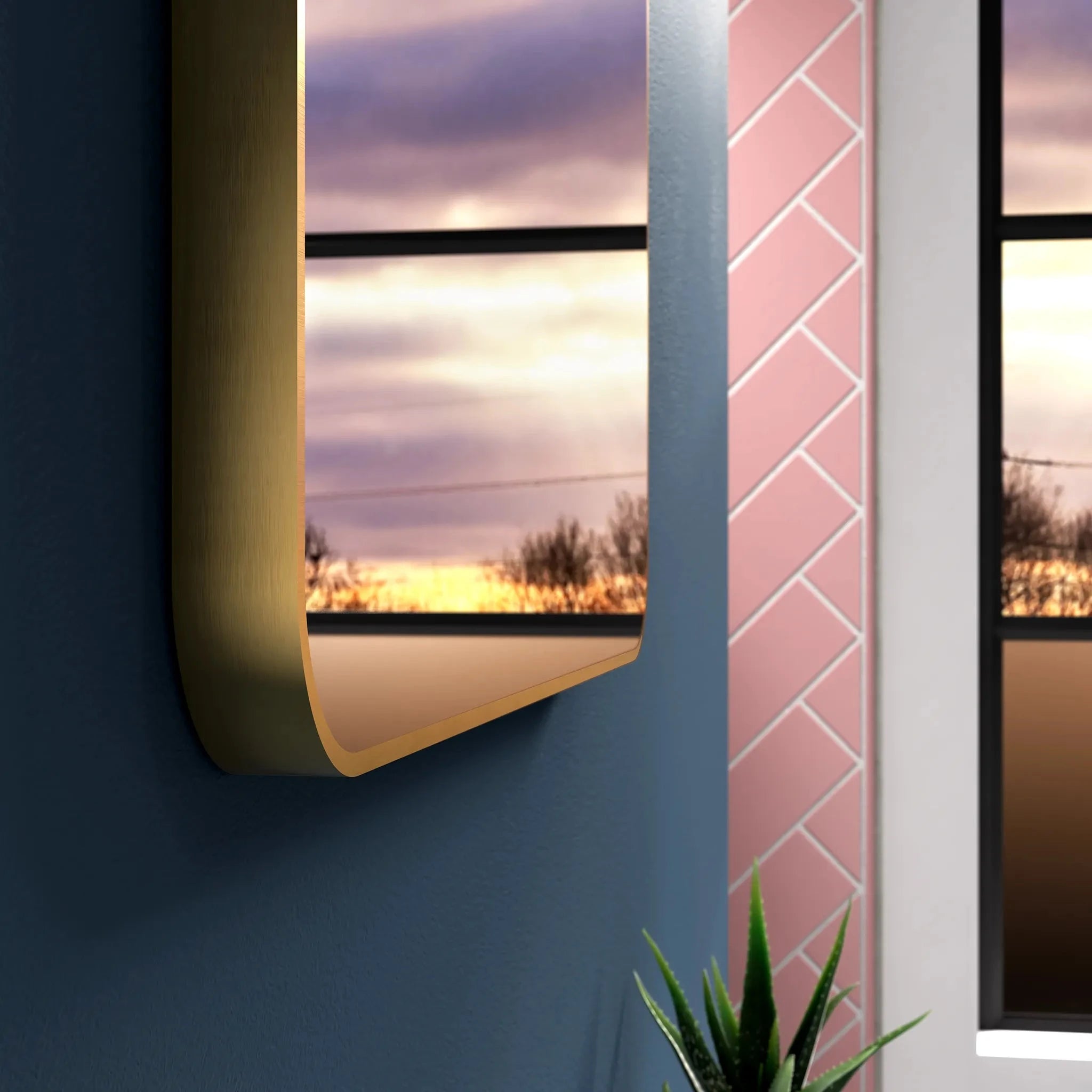 Jett Slim Frame Mirror | High-Quality Glass, Rotatable Design 2