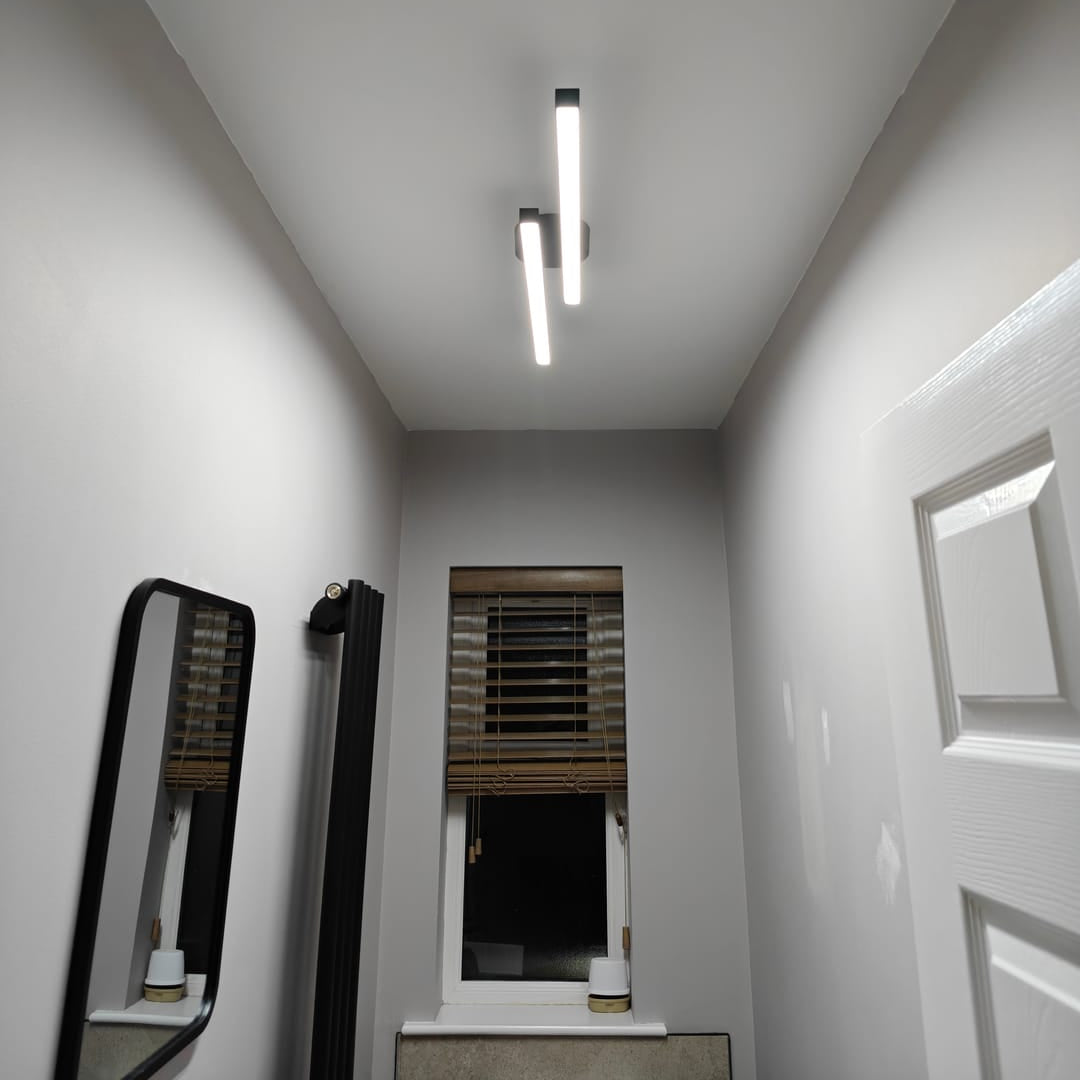 Luma Flush Mount Ceiling Light | Black LED, Modern Wave Design 2