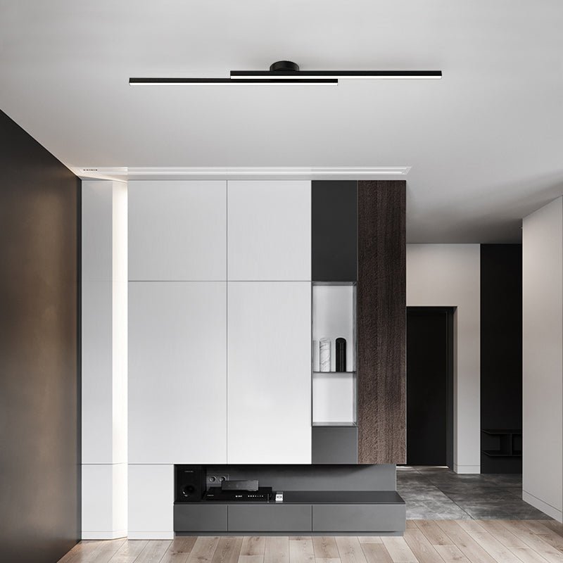 Luma Flush Mount Ceiling Light | Black LED, Modern Wave Design 7