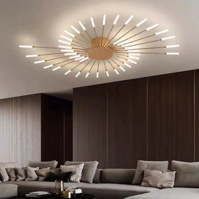 Lunara Ceiling Chandelier | Minimalist Metal, Integrated LED for Dining and Living Rooms 11