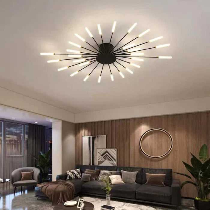 Lunara Ceiling Chandelier | Minimalist Metal, Integrated LED for Dining and Living Rooms 15