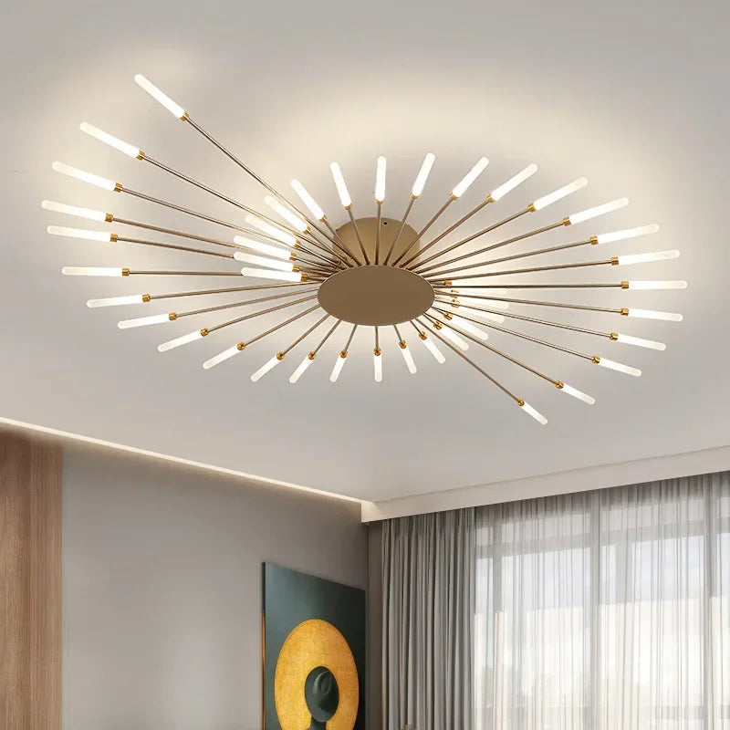 Lunara Ceiling Chandelier | Minimalist Metal, Integrated LED for Dining and Living Rooms 8