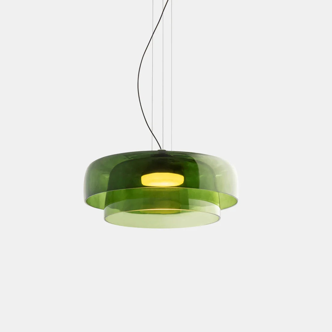 Mira Glass Pendant Light | Layered Shade, Retro-Style for Kitchen Island 8