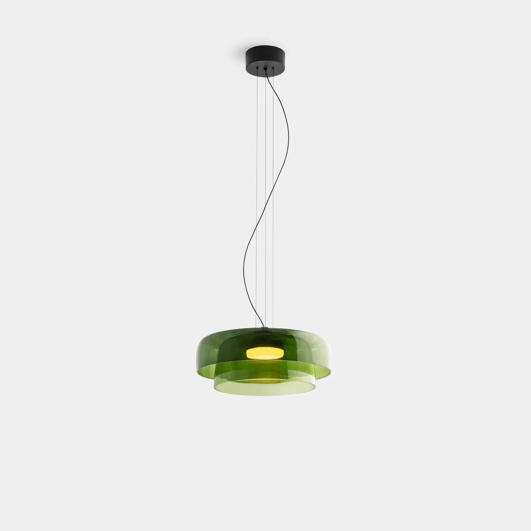 Mira Glass Pendant Light | Layered Shade, Retro-Style for Kitchen Island 9