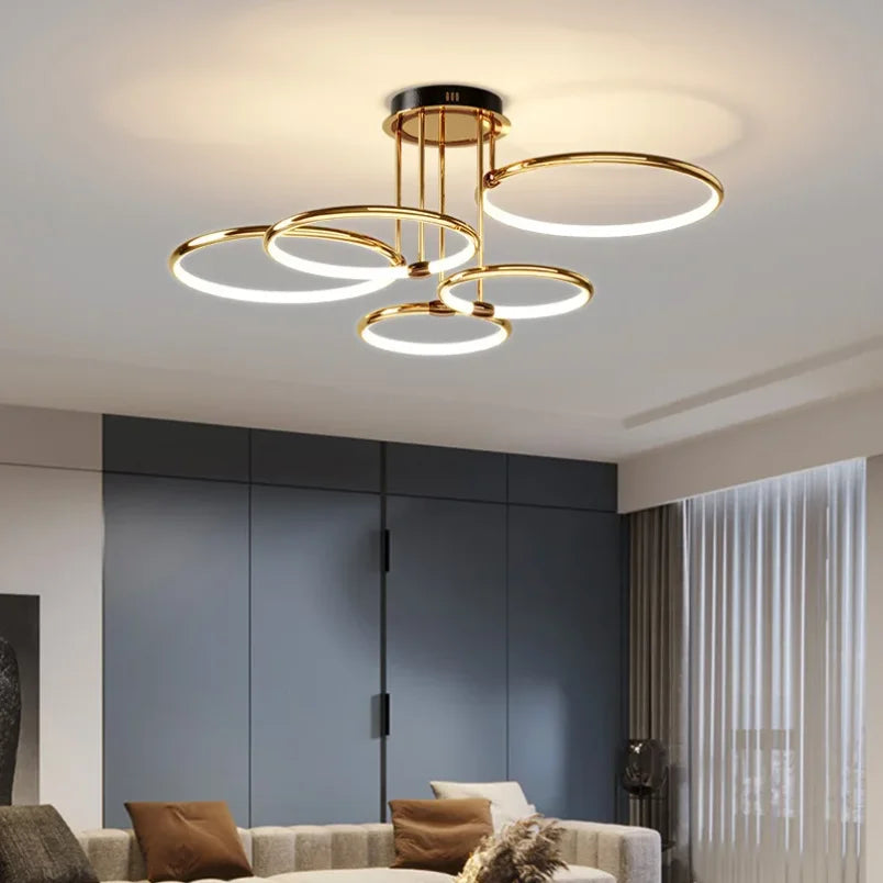 Mira LED Chandelier | Geometric Gold or Black Design, Energy Efficient 1