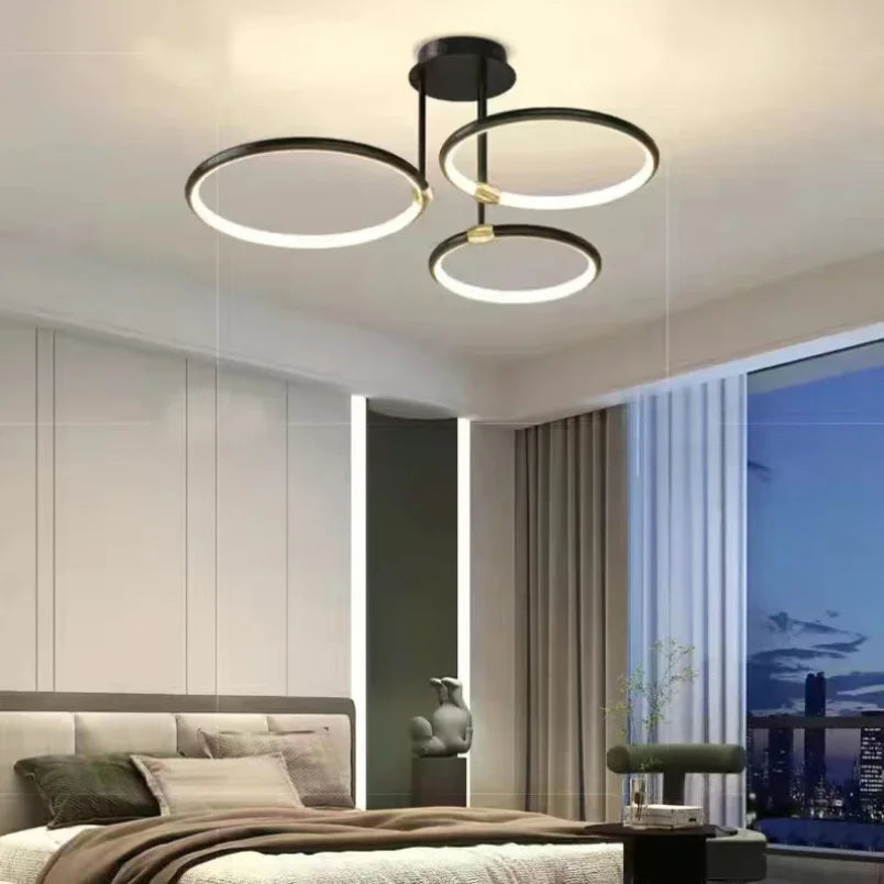Mira LED Chandelier | Geometric Gold or Black Design, Energy Efficient 3