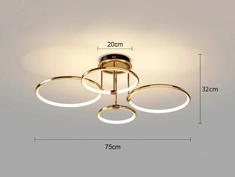 Mira LED Chandelier | Geometric Gold or Black Design, Energy Efficient 7
