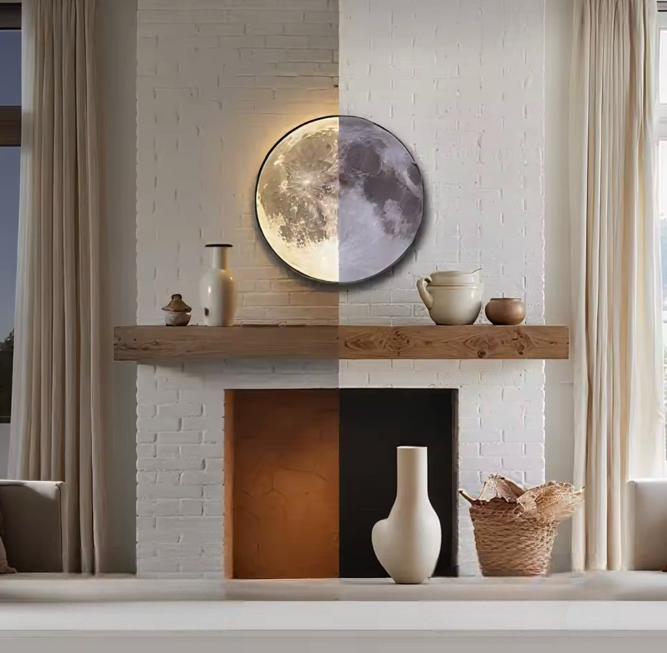 Mira Wall Sconce | Dimmable LED, Moon Design 3
