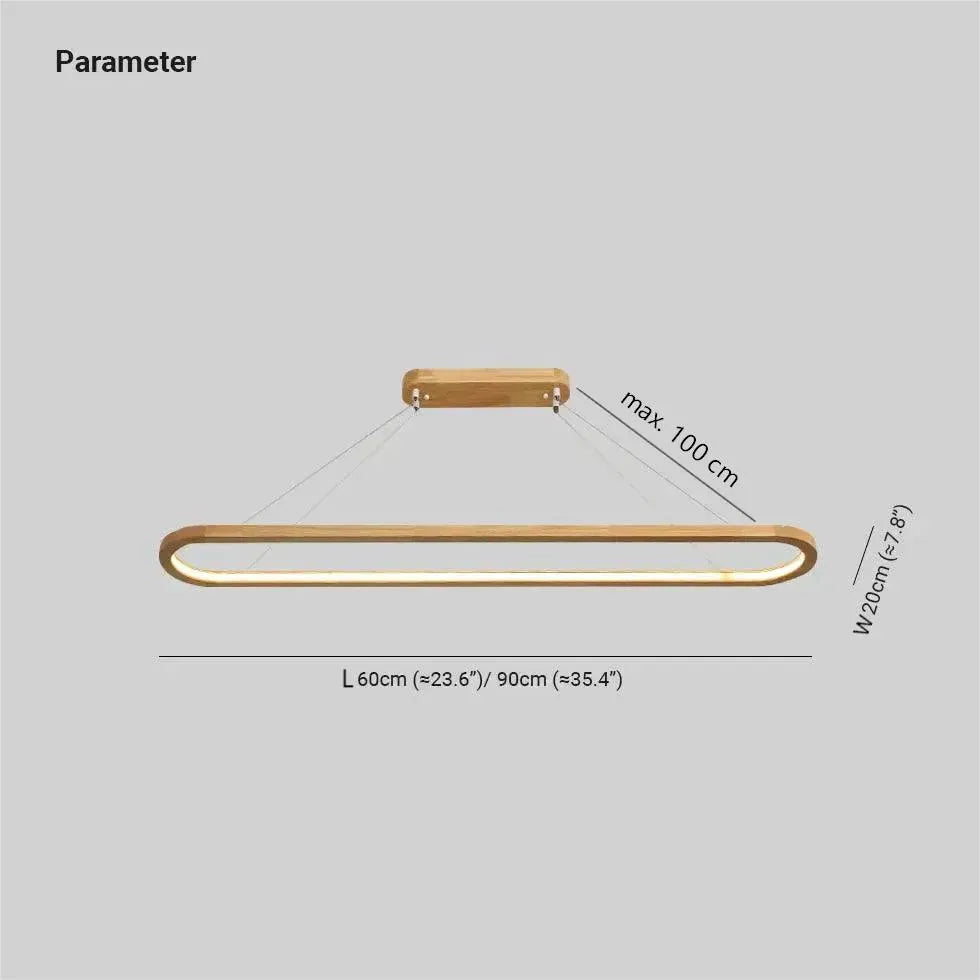Natura Pendant Light | Solid Wood, Dimmable Kitchen Island Lighting 5