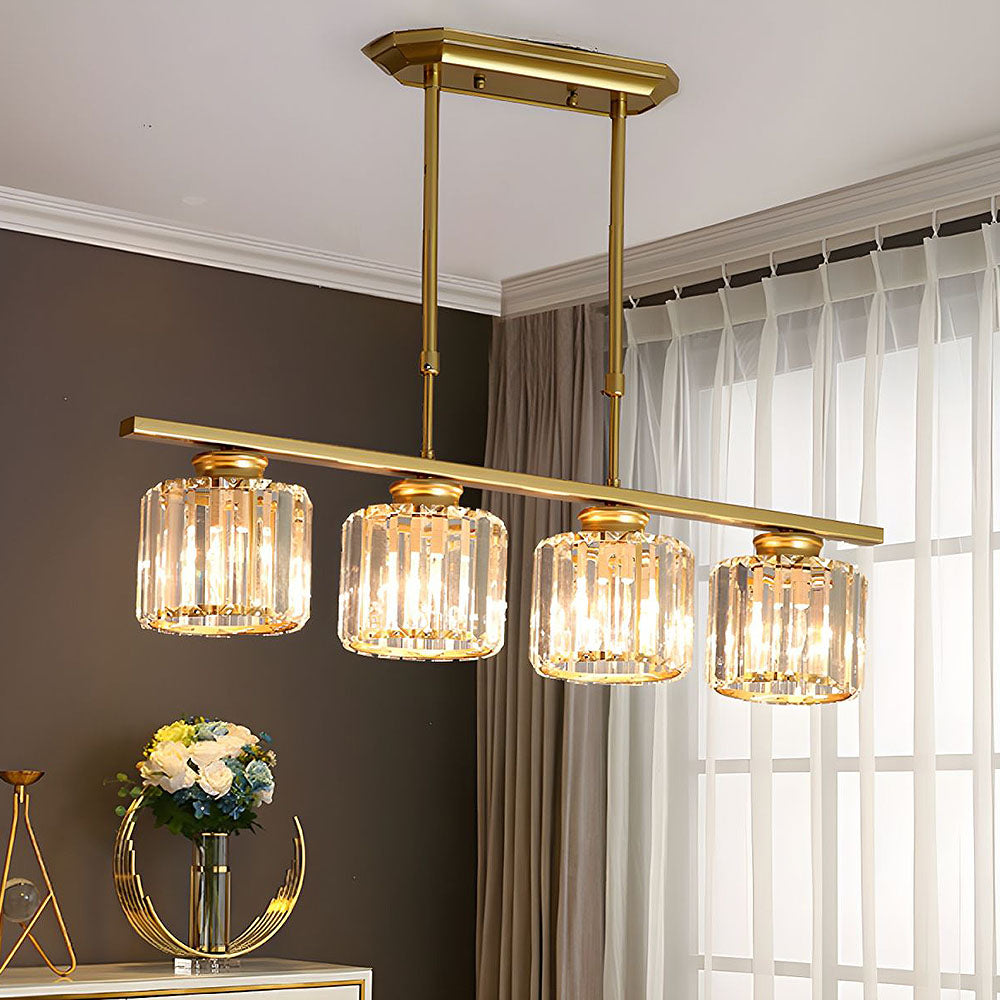 Noble Island Chandelier | Multi-Head Glass Design, Modern Dining Room Light 9