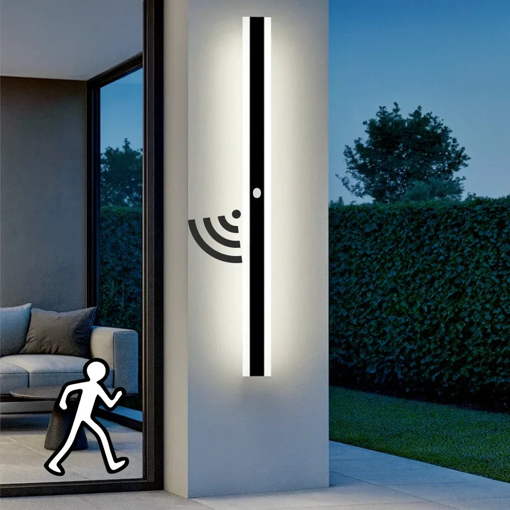 Olin Outdoor Wall Light | Black Metal, IP65 Waterproof with Motion Sensor 2