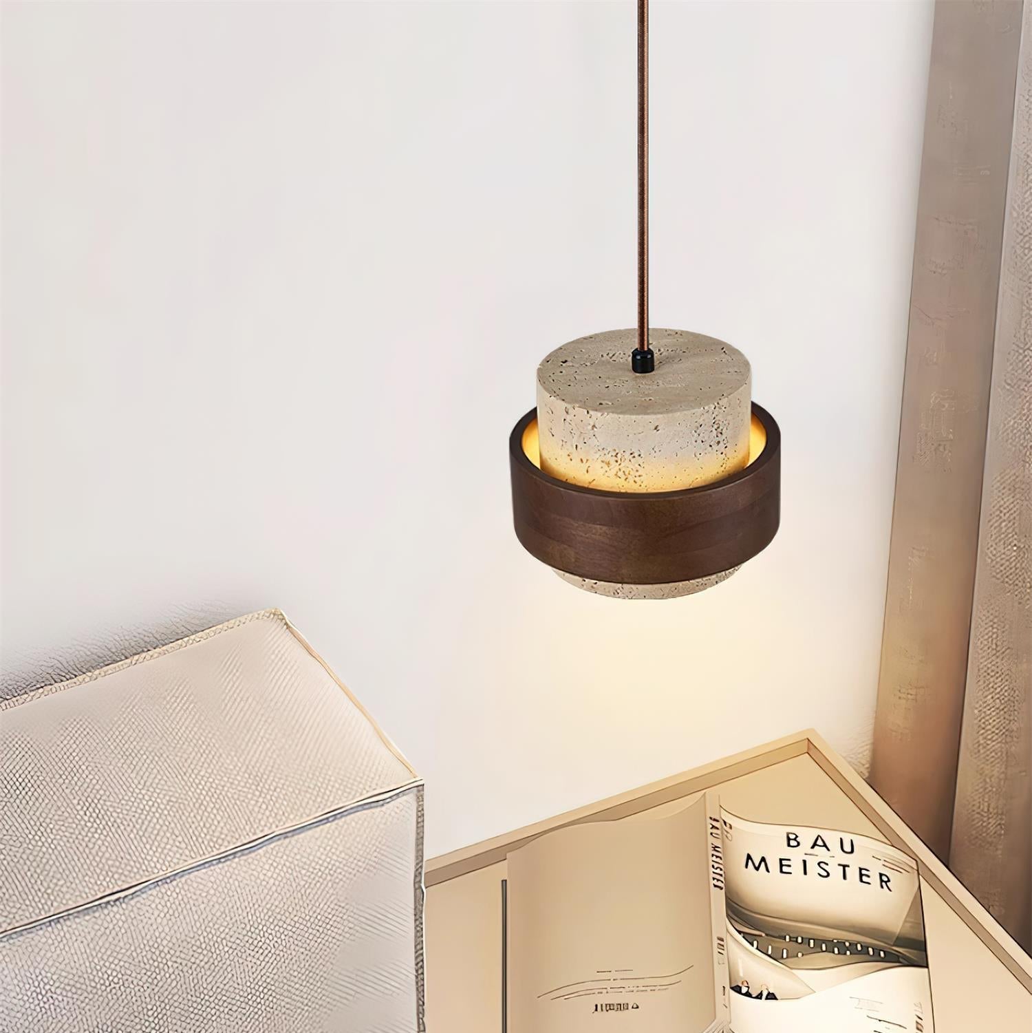 Pera Pendant Light | Travertine Stone, Modern Design 5
