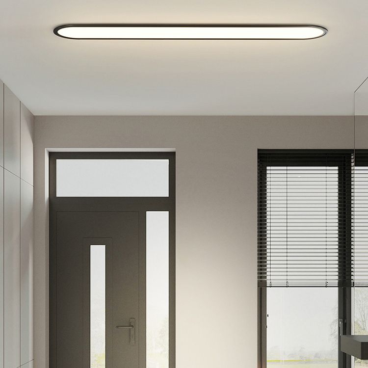 Rilo Flush Mount Ceiling Light | Thin Oval Design, LED Compatible 10