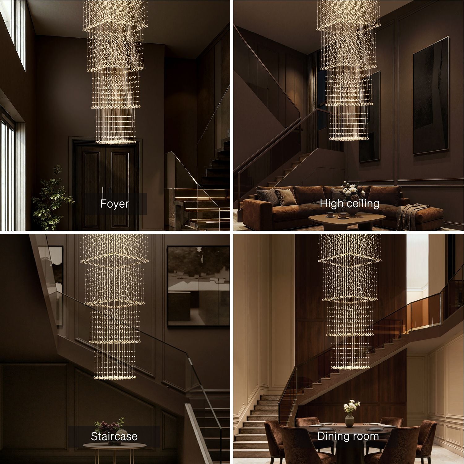 Sovereign Chandelier | Crystal Beads, Modern Design for Dining Room 6