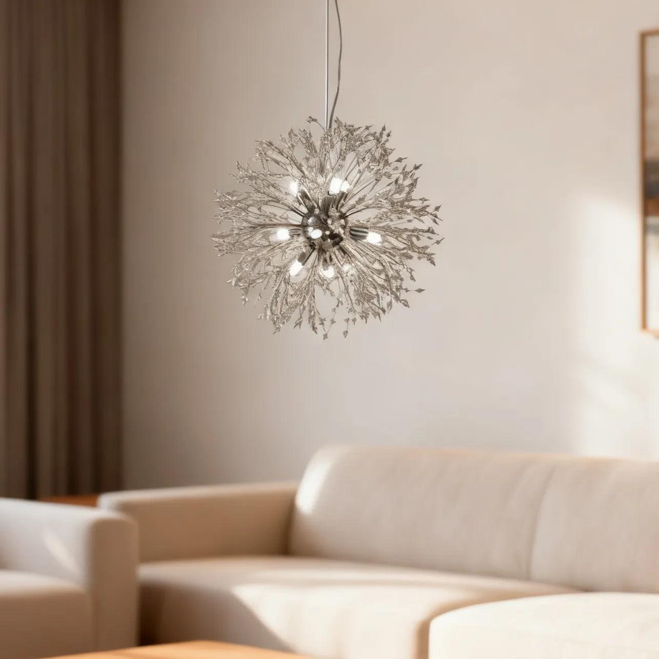 Sparrow Pendant Light | Crystal, Dimmable LED for Kitchen Pendant Lighting 7