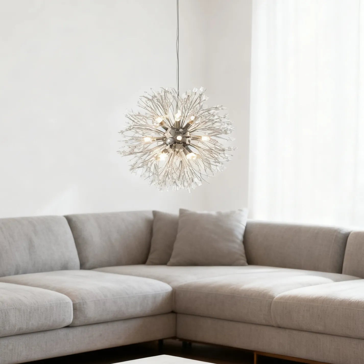Sparrow Pendant Light | Crystal, Dimmable LED for Kitchen Pendant Lighting 8