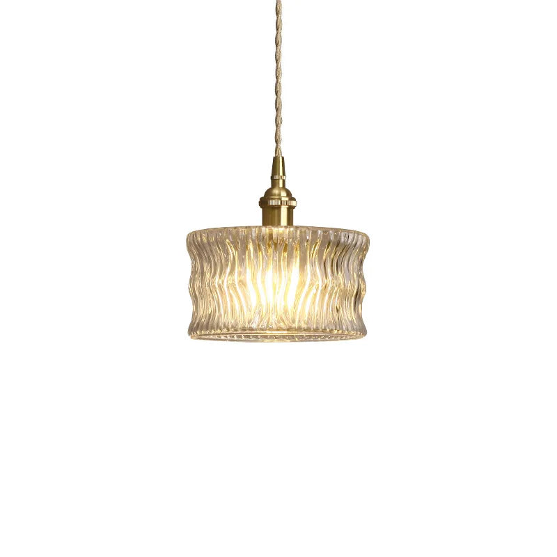 Vinta Pendant Light | Ribbed Glass, Gold Finish for Kitchen Island Lighting 5