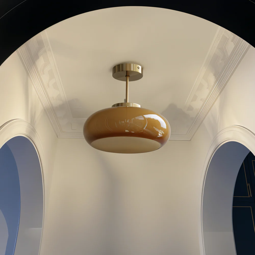 Vintara Flush Mount Ceiling Light | Glass Shade, LED Fixture, Minimalist Design 4