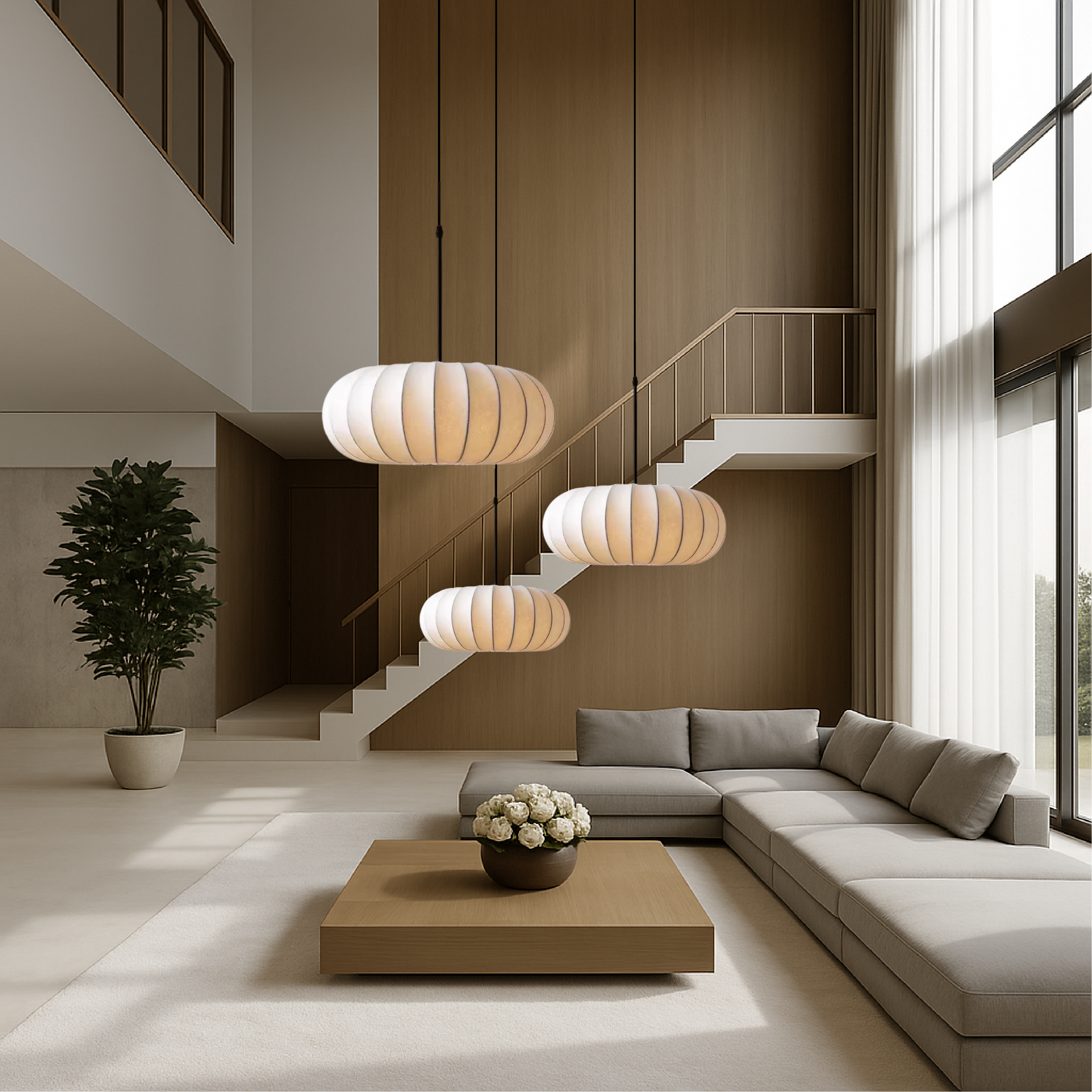 Vivid Pendant Light | Handcrafted Silk, Adjustable Height Kitchen Pendant Lighting 7