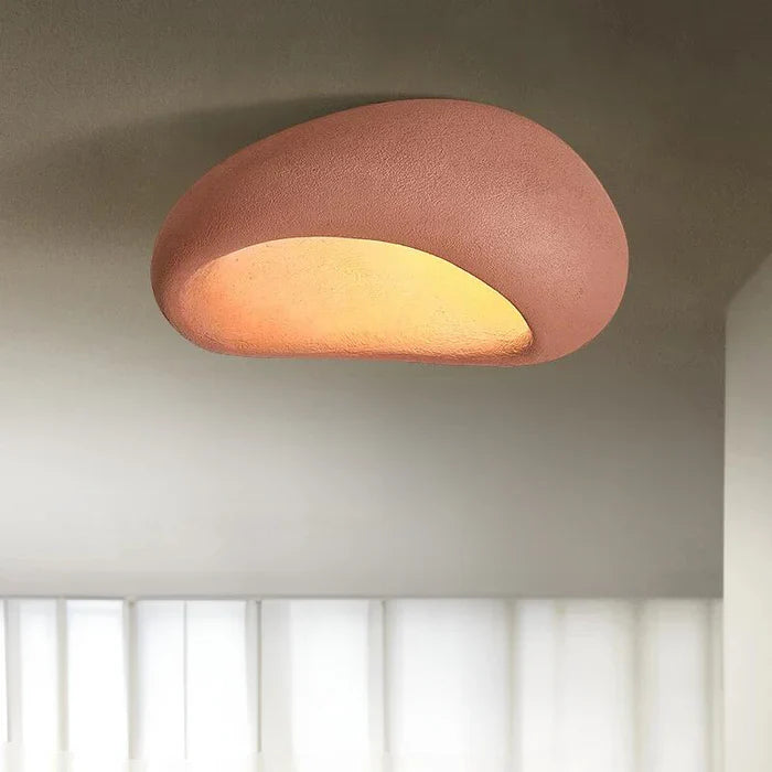 Wabina Ceiling Light Fixture | LED, Organic Stone Design, Minimalist 10