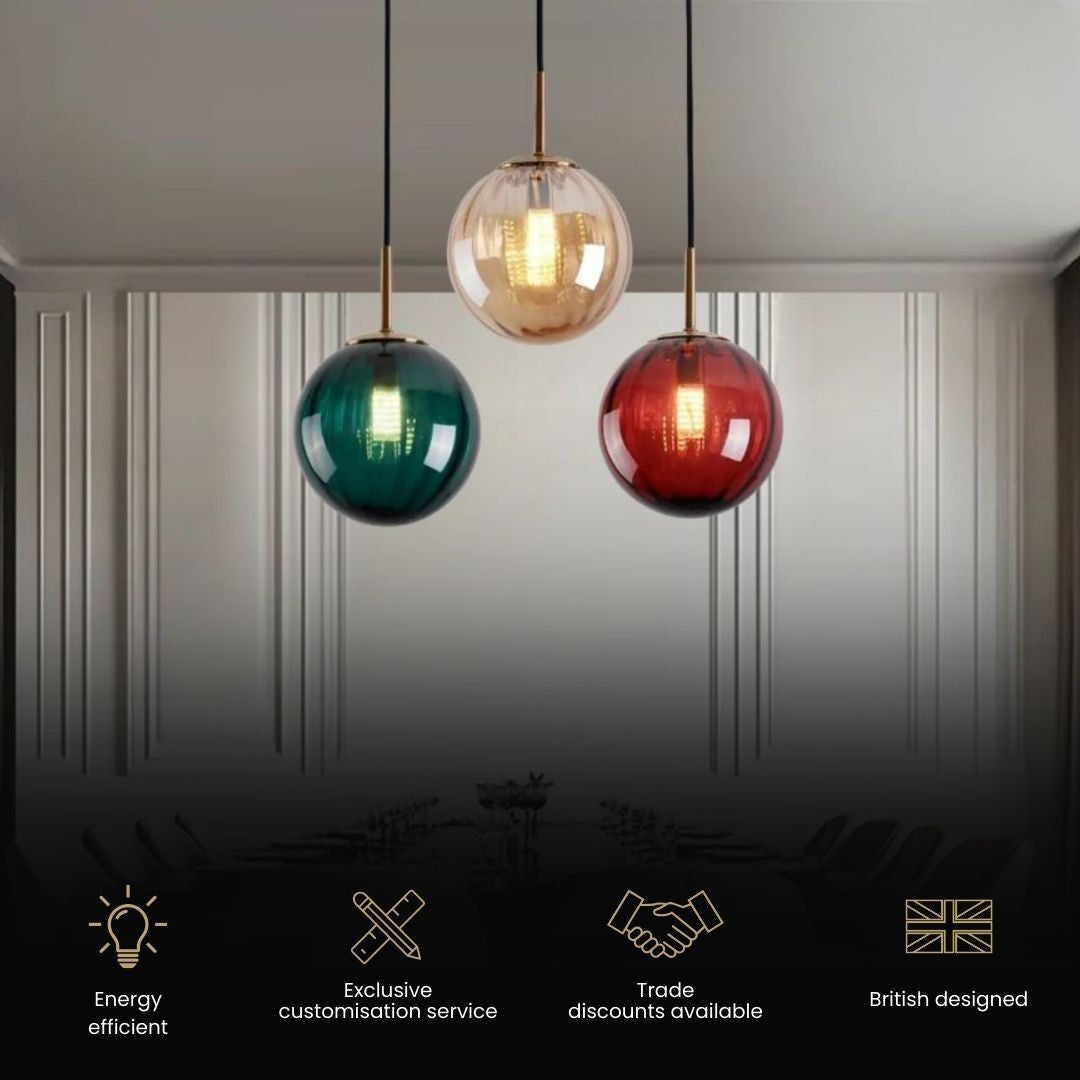 Felicity Bubble Pendant Light | Premium Glass, Minimalist Dining, Kitchen Island Lighting