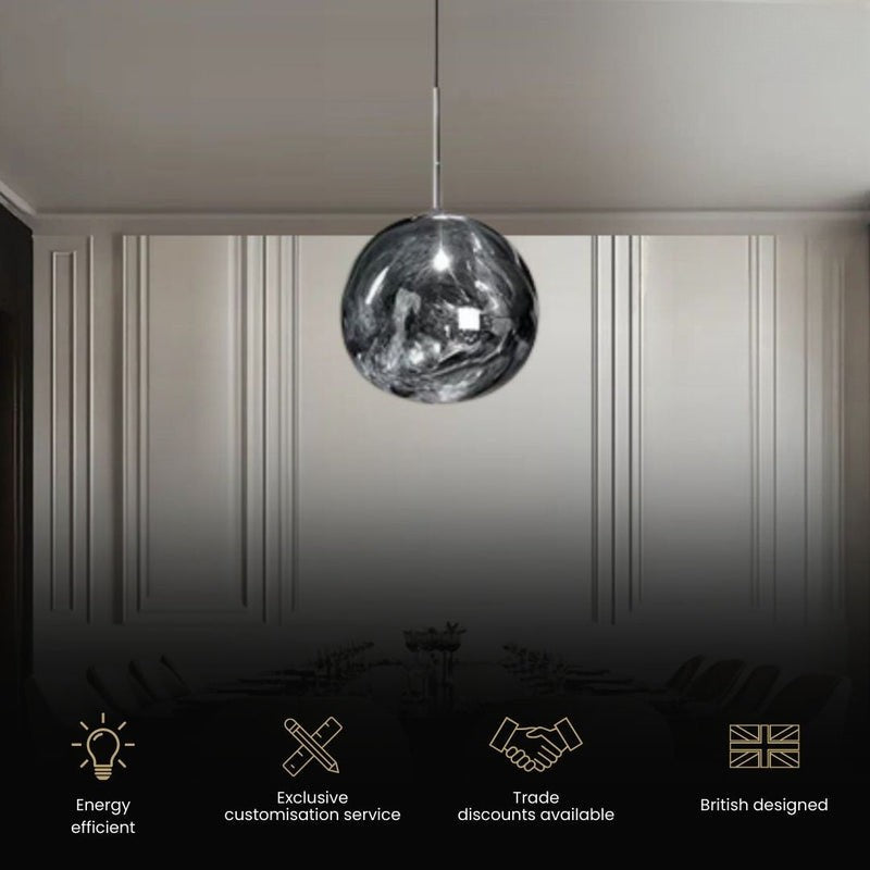 Luna Pendant Light | Handmade Acrylic, Modern Dining Lighting