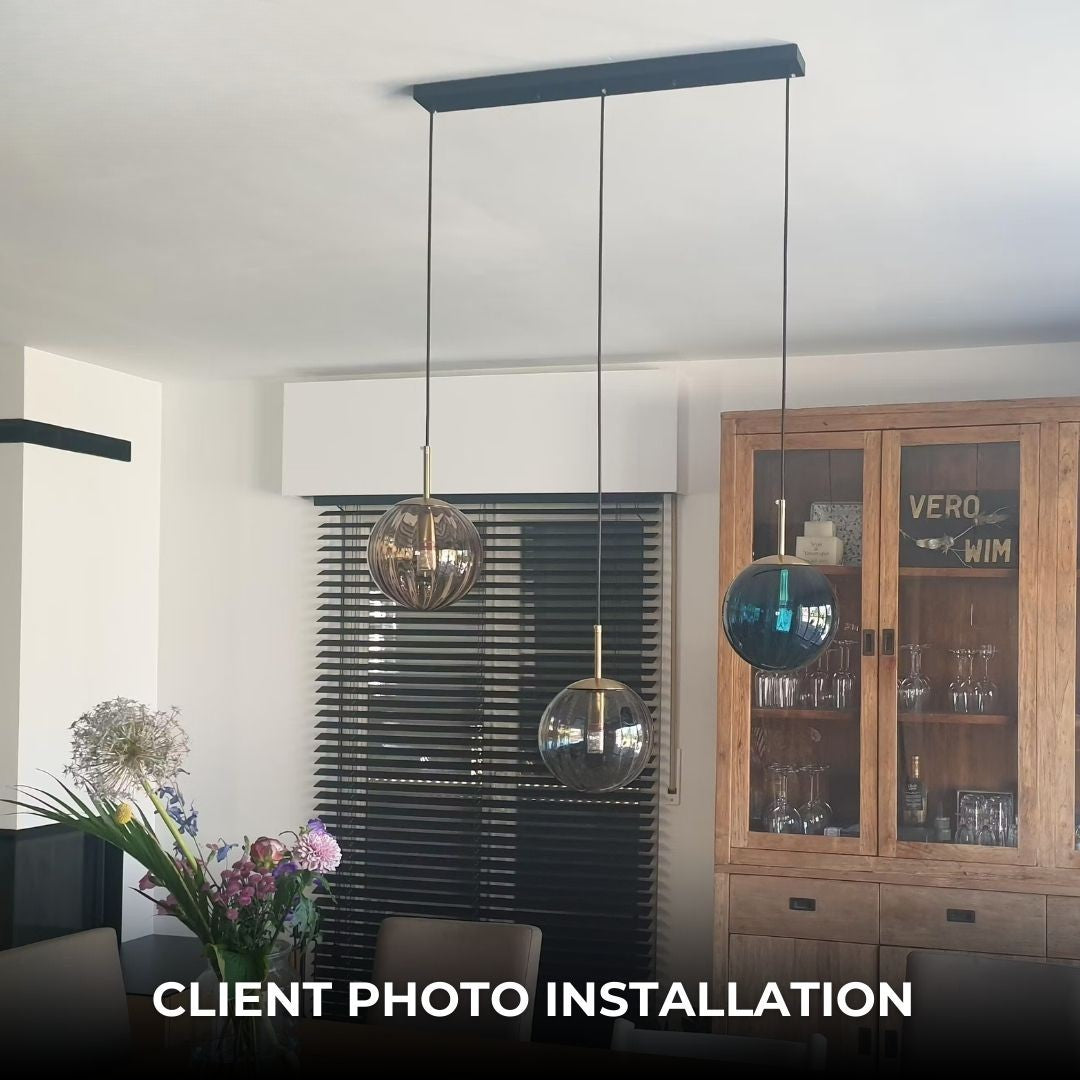 Felicity Bubble Pendant Light | Premium Glass, Minimalist Dining, Kitchen Island Lighting