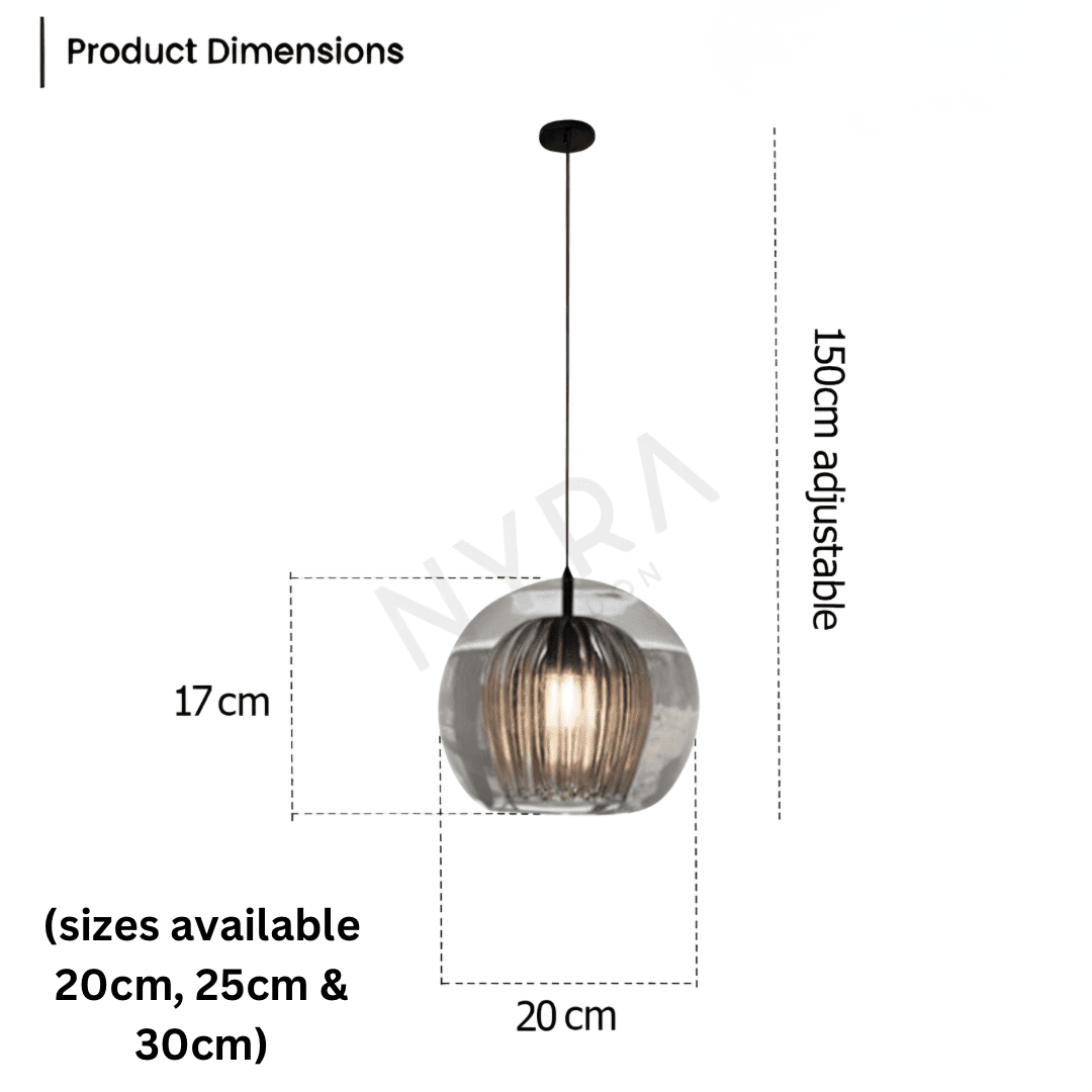 Mizan Pendant Light | Handblown Glass, Unique Orbs for Kitchen and Dining