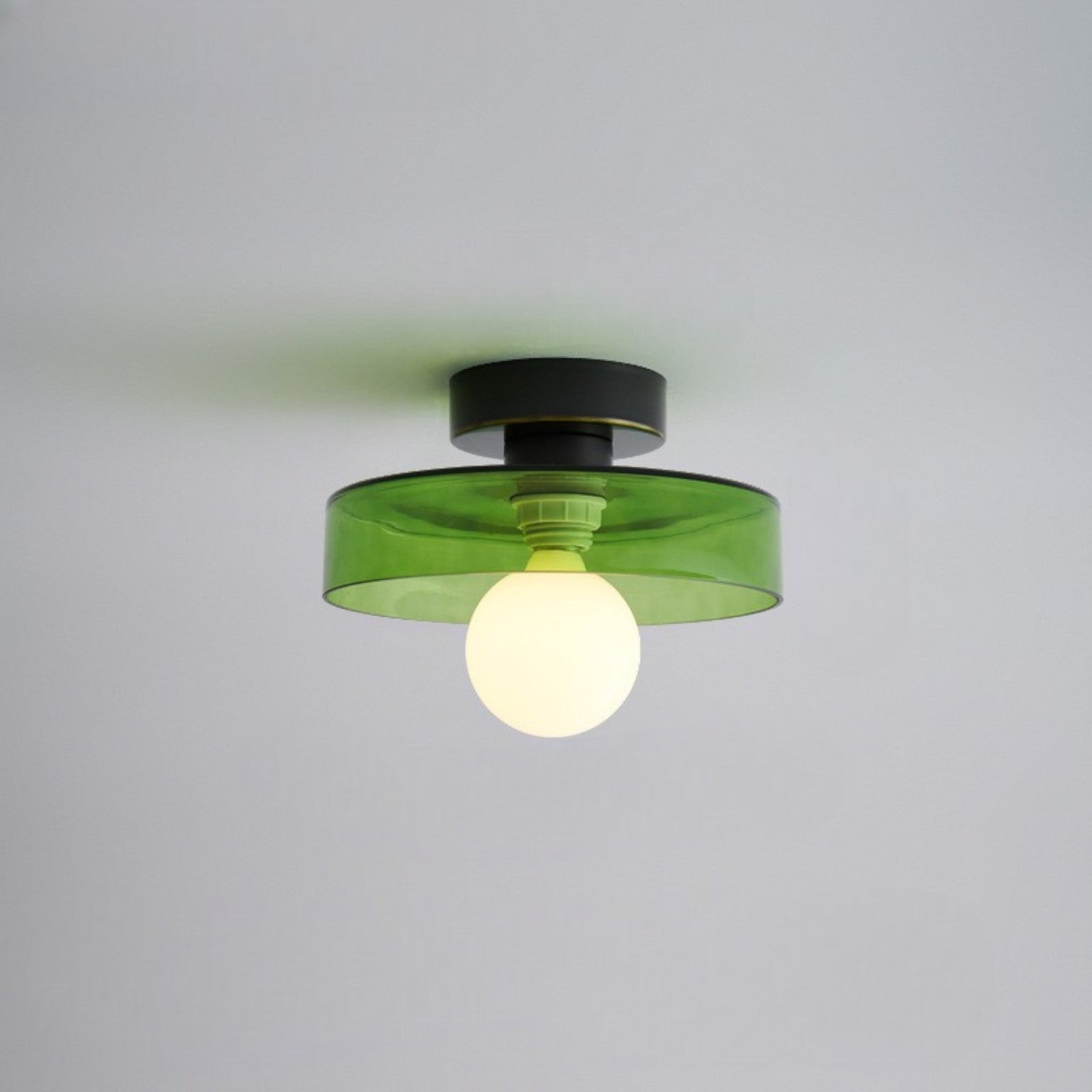 Bauhaus Flush Mount Ceiling Light | Glass, Dimmable LED 3
