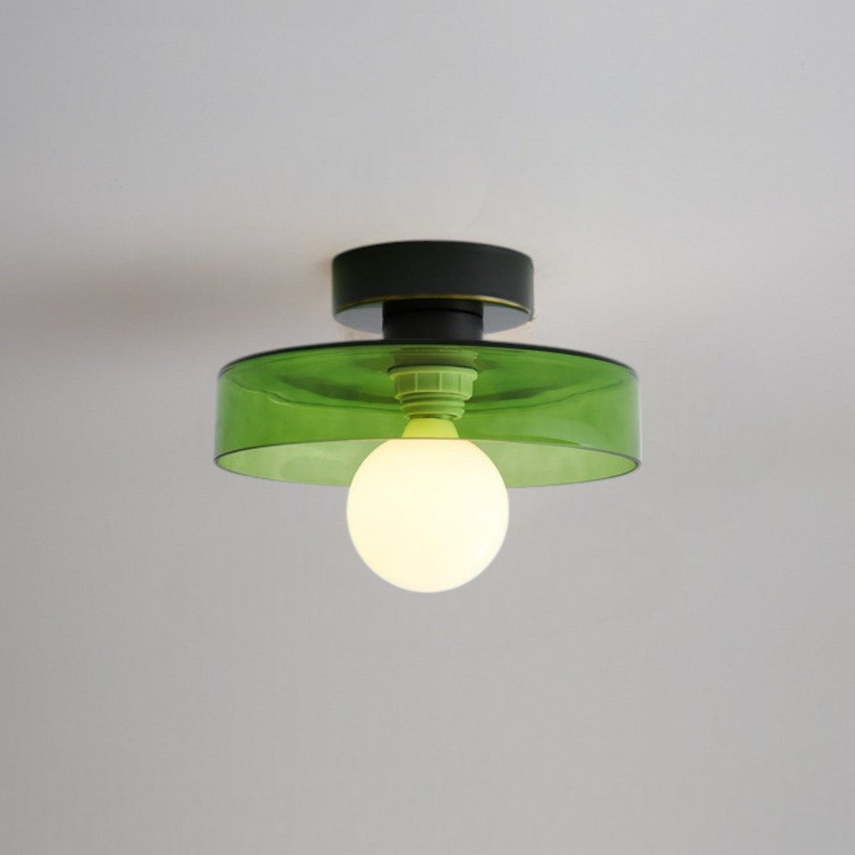 Bauhaus Flush Mount Ceiling Light | Glass, Dimmable LED 4