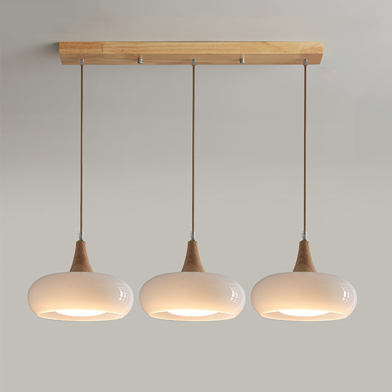 Chara Pendant Light | Amber Glass Shade, Metal Accent for Kitchen Island Lighting 7
