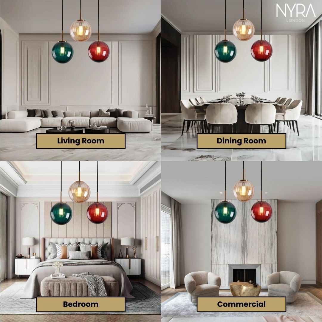 Felicity Bubble Pendant Light | Premium Glass, Minimalist Kitchen Island Lighting 5