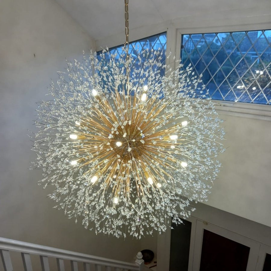 Fuego Chandelier | Oversized Sputnik, Brass Finish 9