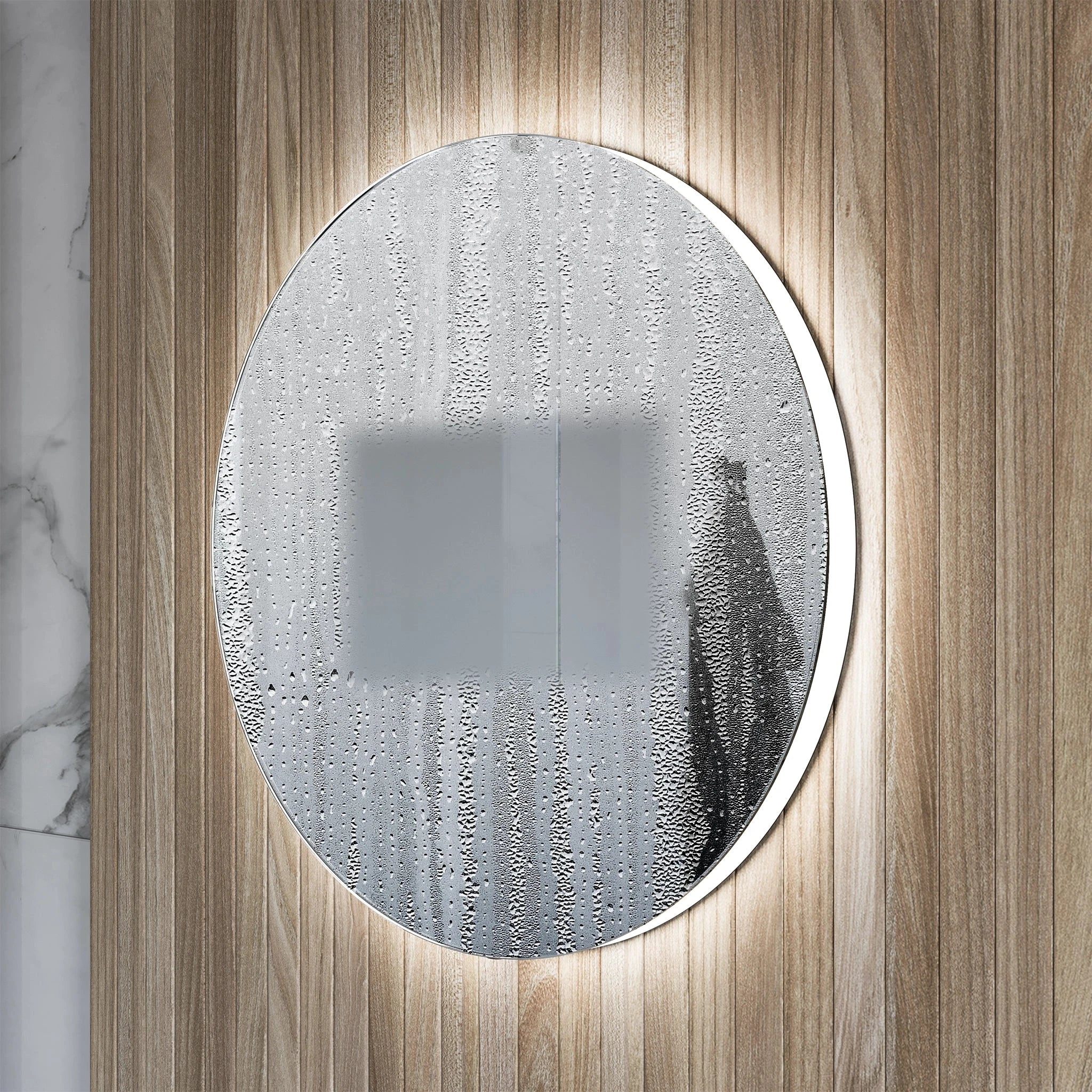 Halo LED Bathroom Mirror | Round, Backlit with Adjustable Lighting 2