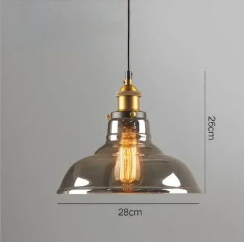Indigo Pendant Light | Smoked Glass, Vintage Industrial Kitchen Island Lighting 7