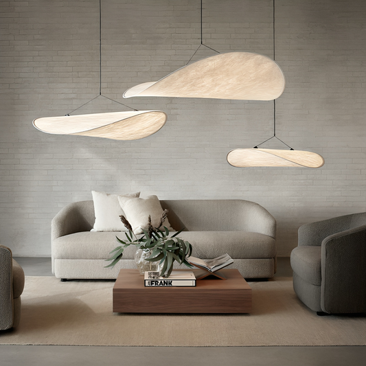 Javari Black Pendant Light | Silk Shade, Minimalist Design 0