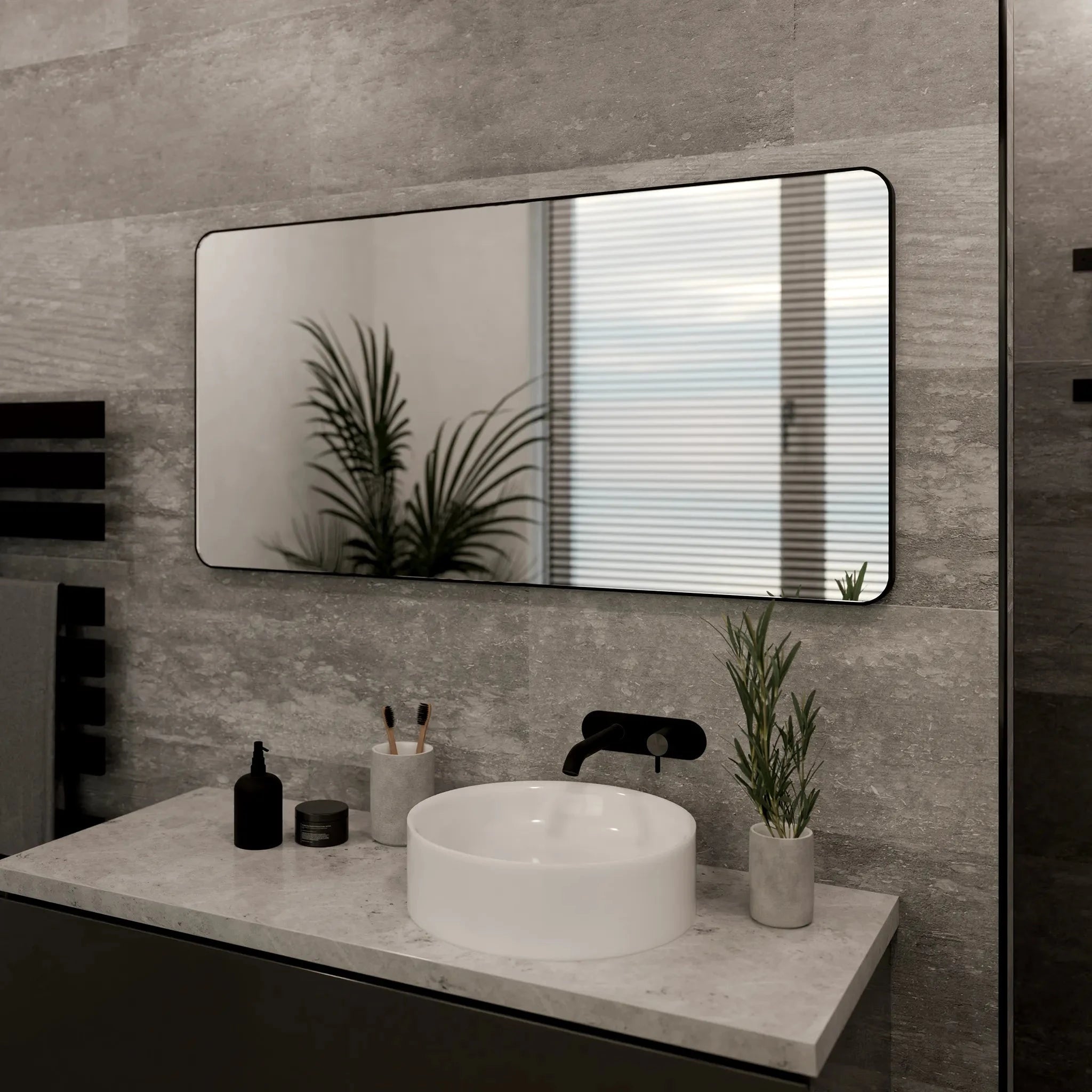 Jett Slim Frame Mirror | High-Quality Glass, Rotatable Design 4